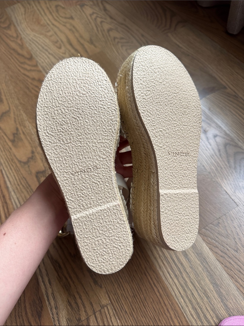 Vince Belisa leather espadrille wedge sandals size us 7 - Picture 6 of 7